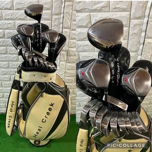 豪華必見☆WORKS GOLF☆ワークスゴルフ Actworks等 男性用ゴルフクラブセット☆Heal Creek製キャディバッグ付