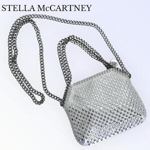 ステラマッカートニー STELLA McCARTNEY ミニトート ショルダーバッグ ファラベラ クリスタルメッシュ ラインストーン ビジュー 現行