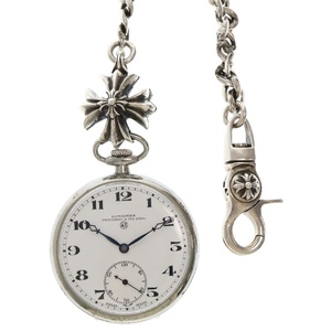 CHROME HEARTS クロムハーツ POCKET WATCH CHPLUS LUCIEN PICCARD ルシアン ピカール 懐中時計 CHプラス クラシックチェーン シルバー