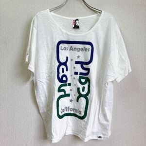 エックスガール　Tシャツ　プリントロゴ　　日本製エクストララージ　ストリート　ヒップホップ　ドルマンスリーブ　大きめ　オーバー