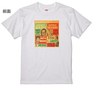 * オールディーズＴシャツ A54 白 ロカビリー ドゥーワップ ロックンロール カウントベイシー オリオールズ tボーンウォーカー 1950s