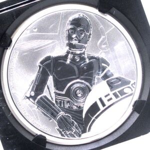 『最高鑑定』2017年 ニウエ 2ドル銀貨 NGC PF70 ULTRA CAMEO スターウォーズ C-3PO[FS091101]