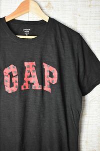 ☆US古着 GAP ギャップ プリント Tシャツ ブラック黒【S】コットン　　　　　◆2582◆