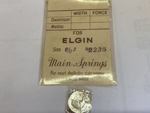 ELGIN エルジン ゼンマイ 1個 新品5 未使用品 デットストック 6/0s №2235 アメリカンウォッチ