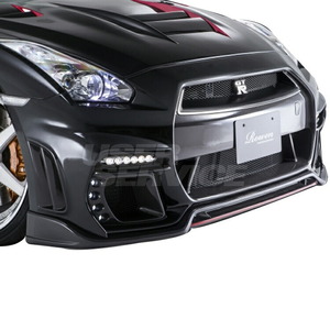 ロウェン GT-R GTR R35 中期 フロントバンパー ※LEDあり FRP 未塗装 1N003A00 ROWEN WORLD PLATINUM ワールドプラチナム