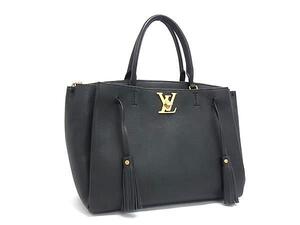 1円 ■美品■ LOUIS VUITTON ルイヴィトン M54569 ロックミート ハンドバッグ トートバッグ ショルダー 肩掛け ブラック系 BM3761