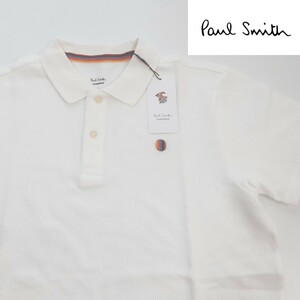 新品 ポールスミス Paul Smith 半袖ポロシャツ L マルチスポット メッシュ ホワイト