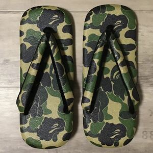 ★新品★ BAPE 雪駄 ABC camo green a bathing ape JAPANESE SANDALS エイプ ベイプ アベイシングエイプ ABCカモ 迷彩 サンダル w25