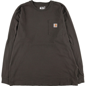 古着 カーハート Carhartt Loose Fit 無地ポケットロングTシャツ ロンT メンズL /eaa414547