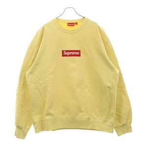 SUPREME シュプリーム 22AW Box Logo Crewneck ボックスロゴ クルーネック スウェットシャツ トレーナー イエロー