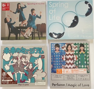 Perfume 未開封　CD+DVD初回限定4枚セット　Spending All My Time　Spring Of Life Magic Of Love　未来のミュージアム