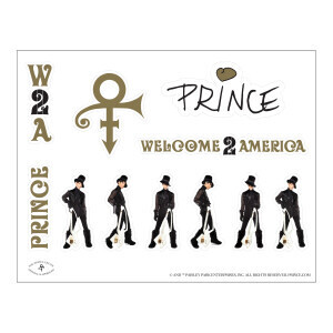 Prince / プリンス『Welcome 2 America Sticker Sheet』ステッカー/シール【未使用】公式グッズ