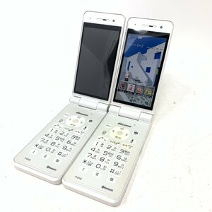 【動作品＆ジャンク 2台セット】Panasonic docomo P-01G/docomo FOMA 3G端末/ガラケー/White/34241