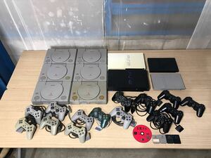 59O【ジャンク】SONY PS1 PS2 コントローラー　メモリーカード　ソフト　まとめ売り