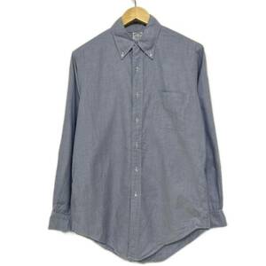 (858) 美品 アメリカ 製 【 BROOKS BROTHERS 】 OXFORD BD SHIRT オックスフォード シャツ 14 1/2 ブルー ブルックスブラザーズ usa