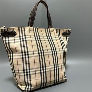 1円 BURBERRY BLUE LABEL バーバリブルーレーベル ノバチェックハンドバッグレディース ベージュ系 メンズ　男女兼用 正規品本物