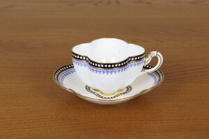 コールポート　デュオ　カップ＆ソーサー　四つ葉クローバー　アンティーク　Coalport　イギリス　と64