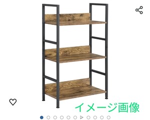 y010904t XINYF オープンシェルフ ラック 3段 幅60奥行30高さ100cm (L-3段-茶色)Amazon