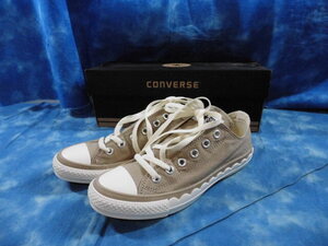 ◆CONVERSE コンバース スニーカー オールスター SCALLOP TAPE SLIP OX ベージュ 24.5cm