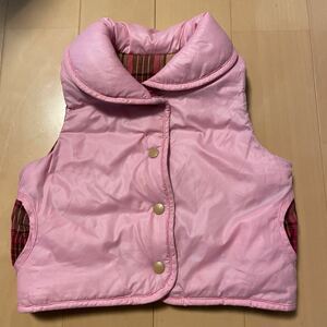 送料込み　baby GAP リバーシブル 中綿入りベスト ピンク×チェック　80cm 送料無料