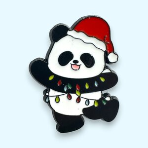 パンダ クリスマス ジャイアントパンダ 動物 ピン ピンバッジ バッジ ポスト投函