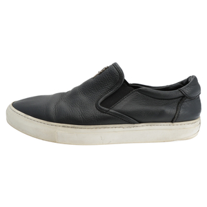 CHROME HEARTS クロムハーツ SLIP ON BLK CALF スリッポン CHプラスレザーパッチダガー付レザースニーカー ブラック