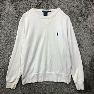 RALPH LAUREN sport ラルフローレンスポーツ スウェット トレーナー サイズL ホワイト 白 ポニーロゴ レディース トップス 最落なし（W7）