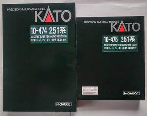 KATO　10-474・475　251系「スーパービュー踊り子」新塗色　6両基本・4両増結セット　未走行品