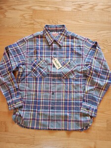 新作 送料込★東洋 SUGAR CANE シュガーケーンSC29363 TWILL CHECK WORK SHIRT ツイルチェック ワークシャツ　アメカジ　グレー　L