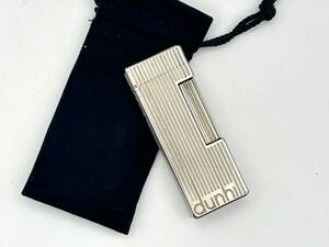 【希少 火花◯】DUNHILL ガスライター RLZ1308 ロゴ ガスライター 袋付き 喫煙具 ダンヒル【60】241122DFD1G0