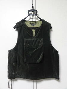 19FW Engineered Garments Cover Vest Cotton Velveteen エンジニアードガーメンツ カバー ベスト ベルベット オリーブ M　