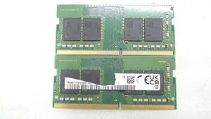 ノートパソコン用メモリ SAMSUNG M471A1G44AB0-V08 DDR4 PC4-3200 8GB ｘ 2枚セット 中古動作品(B330)