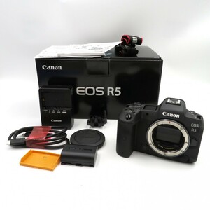 1円〜 Canon キヤノン EOS R5 ミラーレス一眼カメラ ボディのみ 箱付 動作確認済 現状品 y191-3148022【Y商品】