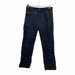 Dickies ワーク・ペインターパンツ W36 ディッキーズ ビッグサイズ ブラック 黒 ロゴ 古着卸 アメリカ仕入 2304-991