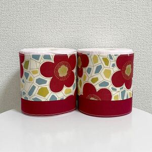 ハンドメイド　トイレットペーパーカバー★和柄　赤　2枚セット