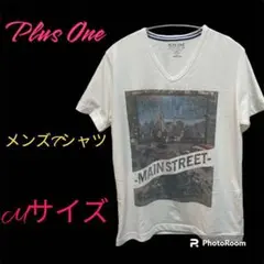 【Mサイズ】Right-on PlusOneホワイトTシャツ