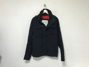 本物アバクロンビーアンドフィッチAbercrombie&Fitchウールミリタリージャケットメンズビジネススーツアメカジサーフ紺ネイビーM