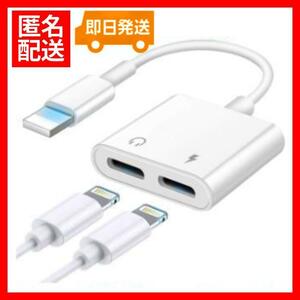 【特価】iPhone イヤホン 変換 アダプタ　 充電 同時 通話可能 a564