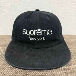 Supreme Classic Logo 6-Panel Cap Black 18ss 2018年 黒 ブラック クラシックロゴ 6パネル キャップ