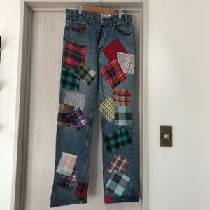 (k) 90s 90年代 Levis リーバイス リメイク デニムパンツ USA製 サイズL ブルー w86