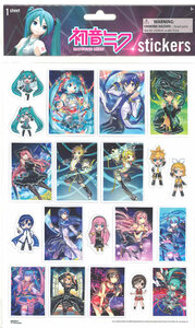 Hatsune Miku (初音ミク) Raised Sticker Sheet 立体シール 3D ステッカー　