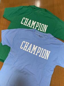 即決!Champion チャンピオン Tシャツ 2枚セット 半袖 カレッジロゴ ワッペン付き