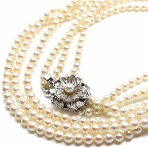 テリ良し!!《アコヤ本真珠3連ネックレス》S 21.3g 約41cm ジュエリー pearl necklace jewelry CH0/EC0