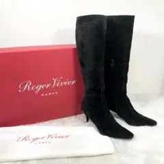 Roger Vivier ロジェ・ヴィヴィエ スエード ロングブーツ エナメル