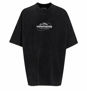 VETEMENTS ヴェトモン トップス Tシャツ メンズ シンプル ユニセックス カジュアル ブラック L