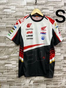 S IXON 中山貴晶 HONDA #30 ホワイト レーシング 2022 MOTOGP 半袖Tシャツ 半袖 Tシャツ カットソー トップス