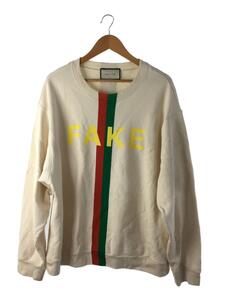 GUCCI◆2020AW/Fake/Not Print Sweatshirt/スウェット/XXL/-/WHT/635847//