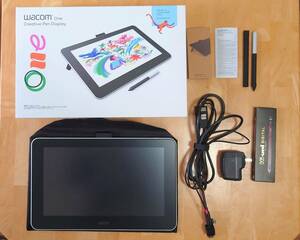 美品! Wacom One13 ホワイト液タブ+未開封Hi-uni DIGITAL（液タブ用ペン替え芯つき）セット