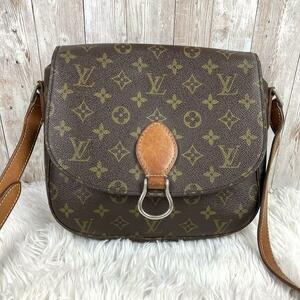 LOUIS VUITTON ルイヴィトン モノグラム サンクルー GM ショルダーバッグ ブラウン 茶色 トート 革 レザー PVC M51242 メンズ レディース