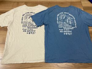 patagonia パタゴニア p6 ＶＯＴＥ　Tシャツ 二枚セット　ライトカーキ　ネイビー　レギュラーフィットＭサイズ　美品　ヴィンテージ